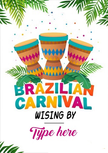 greeting card 2020 for rio carnival royalty