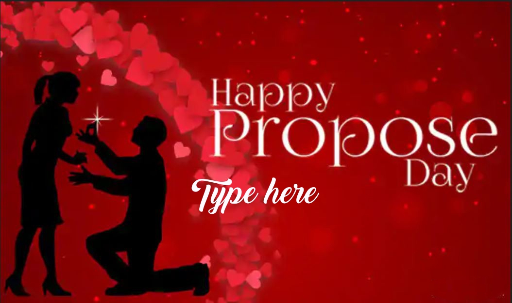 happy propose day wishes greeting card with name