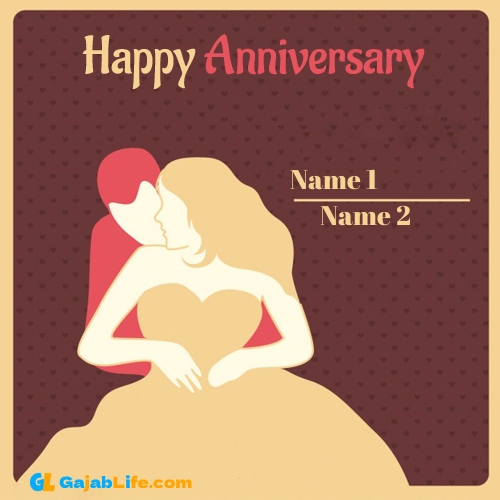 anniversary wish card with name