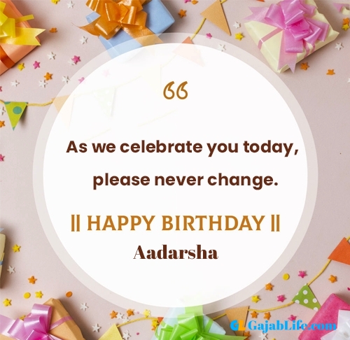 Aadarsha happy birthday free online card