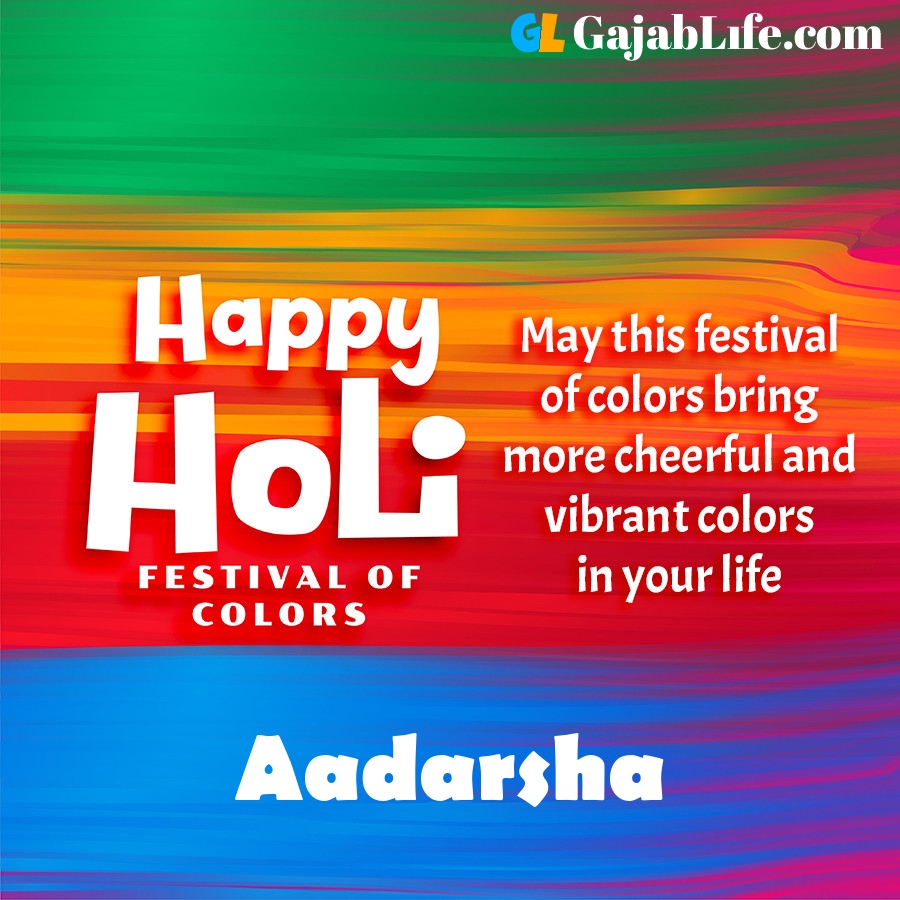 Aadarsha happy holi festival banner wallpaper
