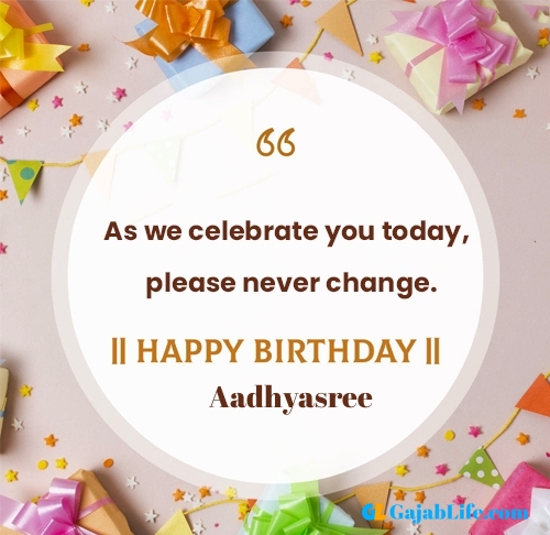 Aadhyasree happy birthday free online card