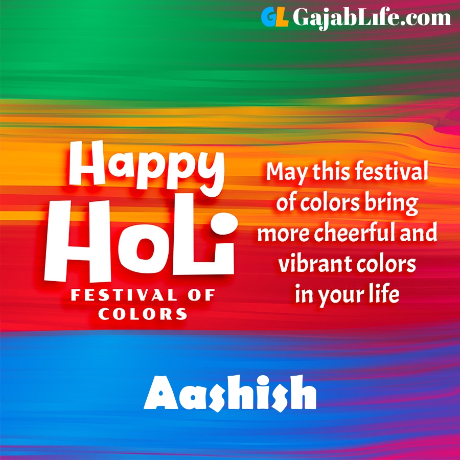 Aashish happy holi festival banner wallpaper