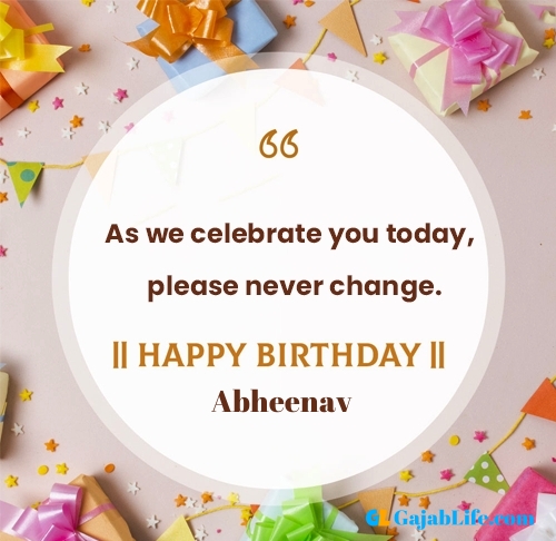 Abheenav happy birthday free online card