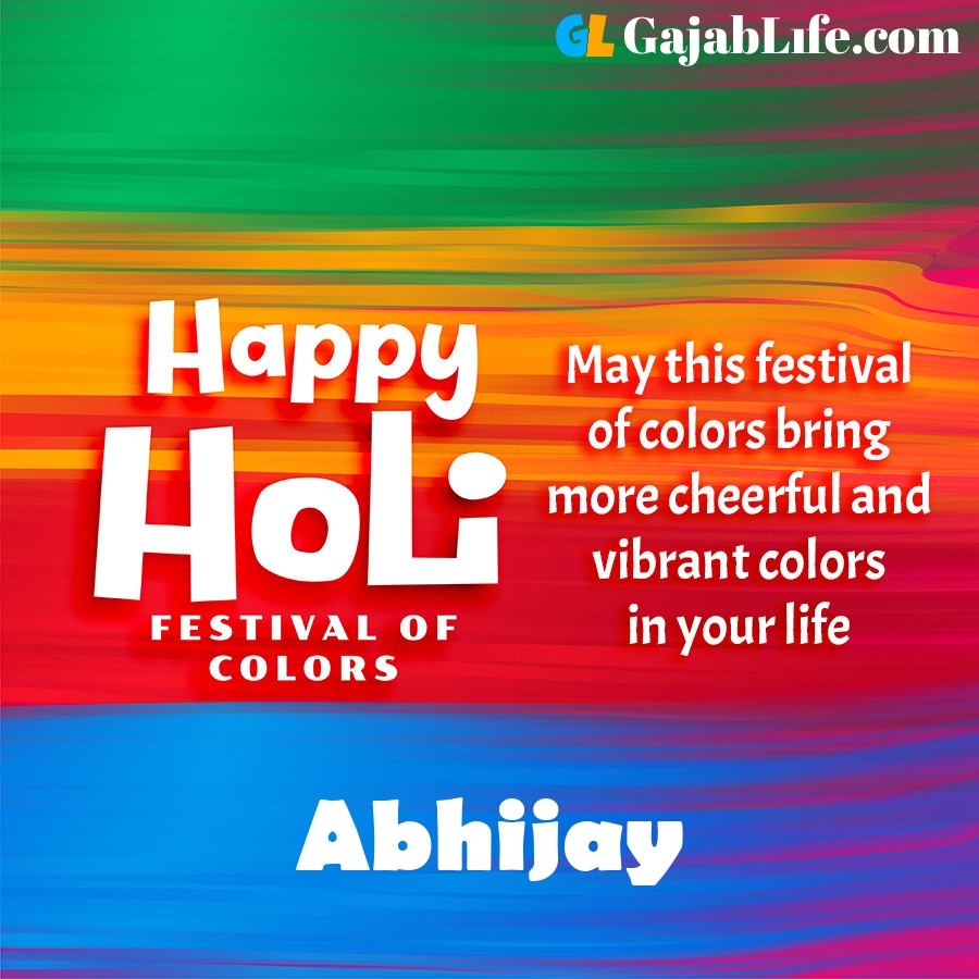 Abhijay happy holi festival banner wallpaper