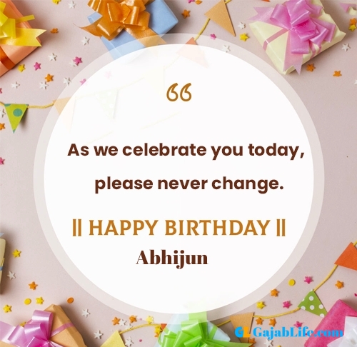 Abhijun happy birthday free online card