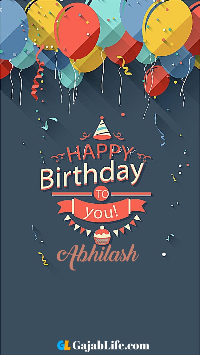 Birthday wish image with name abhilash