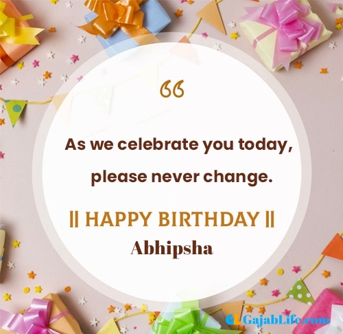 Abhipsha happy birthday free online card