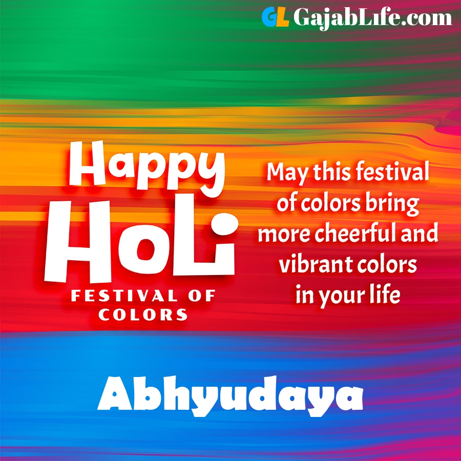 Abhyudaya happy holi festival banner wallpaper