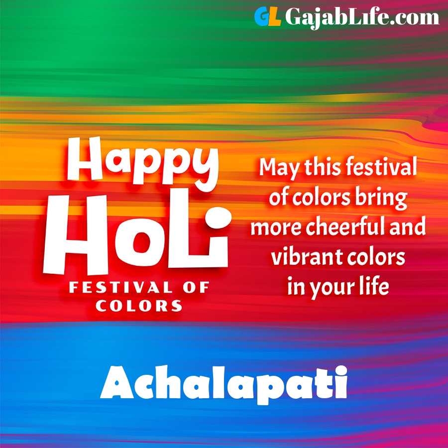 Achalapati happy holi festival banner wallpaper