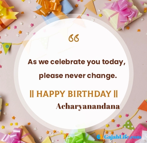 Acharyanandana happy birthday free online card