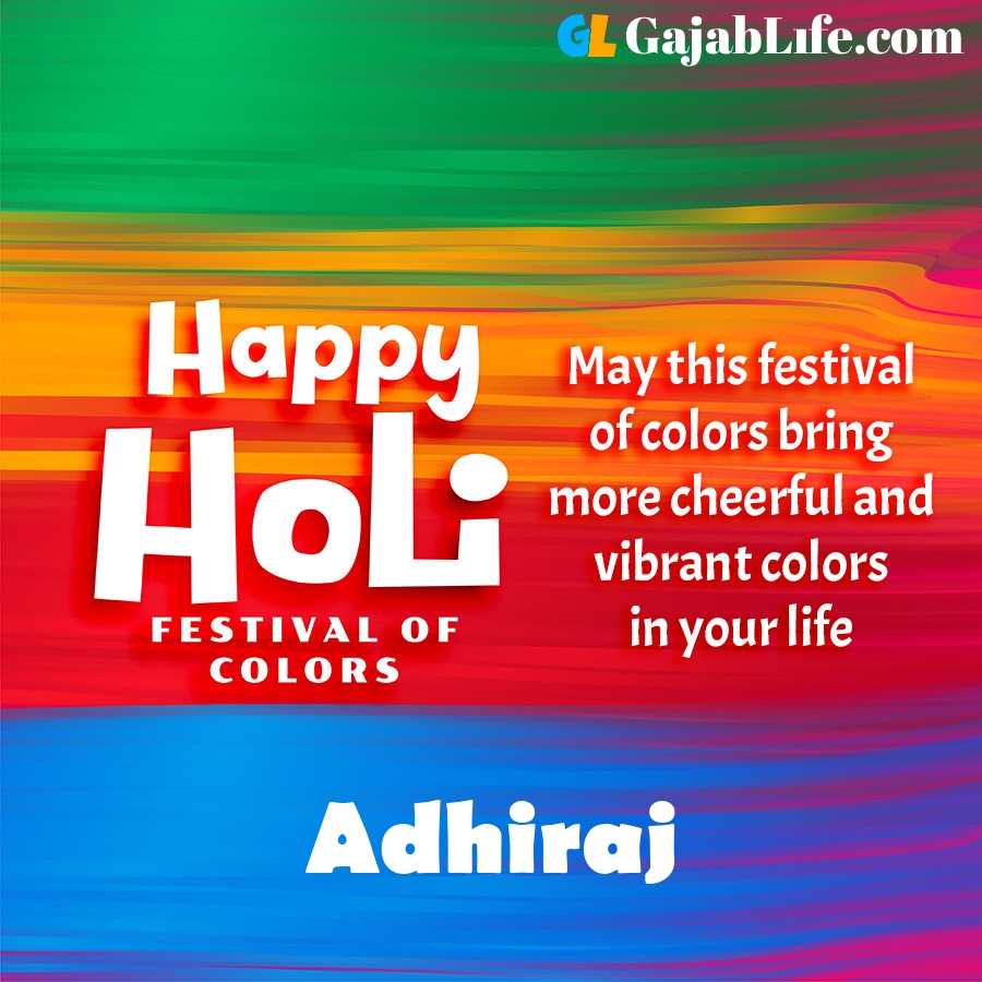 Adhiraj happy holi festival banner wallpaper