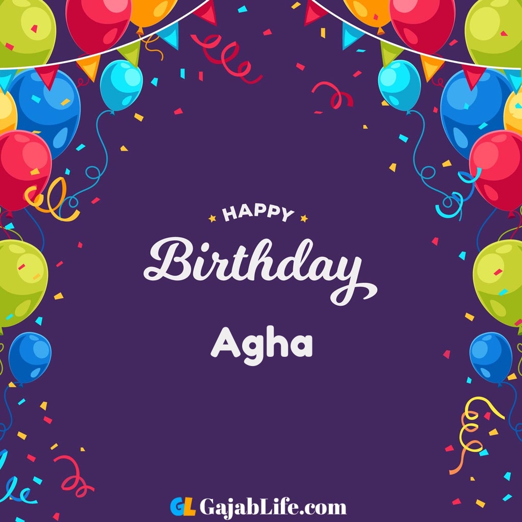 Agha happy birthday wishes images with name