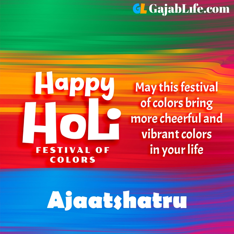 Ajaatshatru happy holi festival banner wallpaper