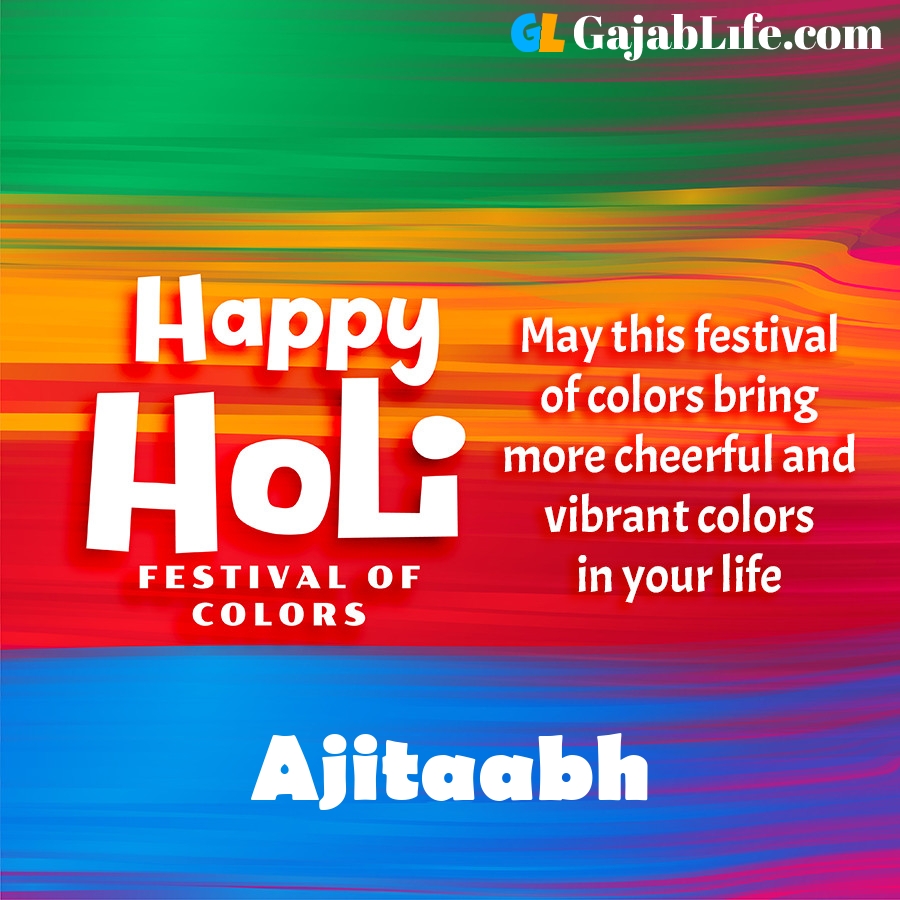 Ajitaabh happy holi festival banner wallpaper