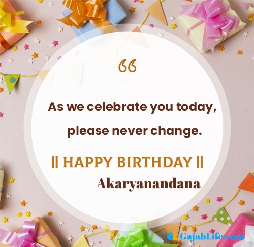 Akaryanandana happy birthday free online card