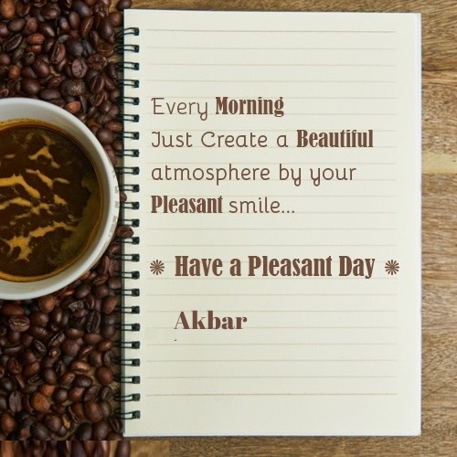 Akbar good morning wish greeting card