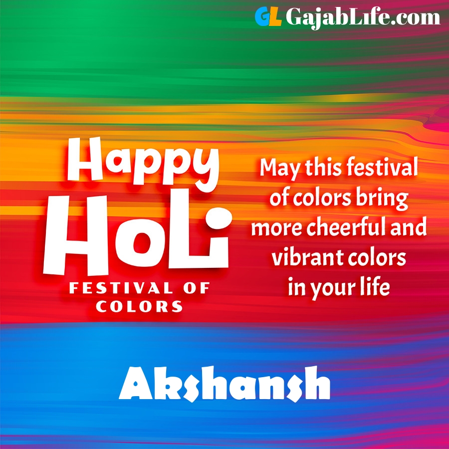 Akshansh happy holi festival banner wallpaper
