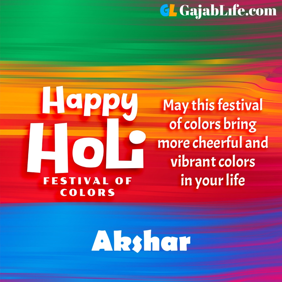 Akshar happy holi festival banner wallpaper
