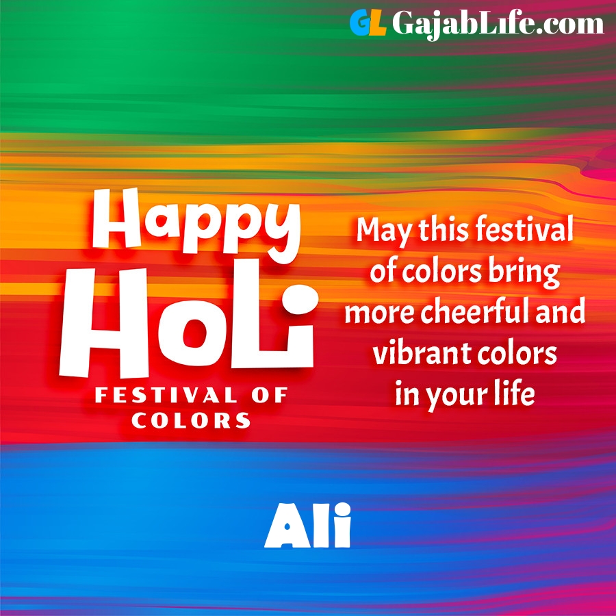 Ali happy holi festival banner wallpaper
