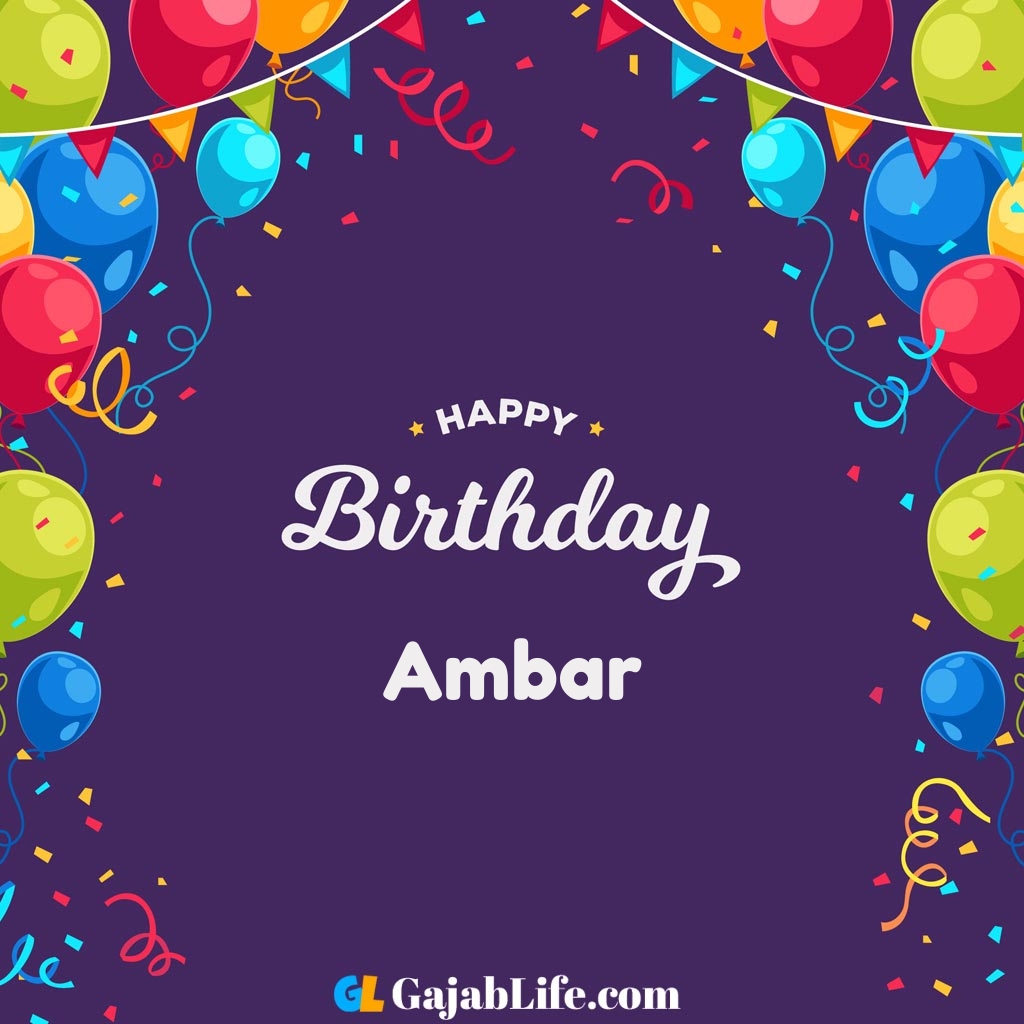 Ambar happy birthday wishes images with name