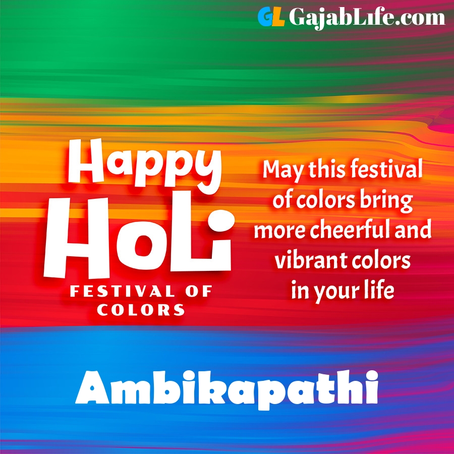 Ambikapathi happy holi festival banner wallpaper
