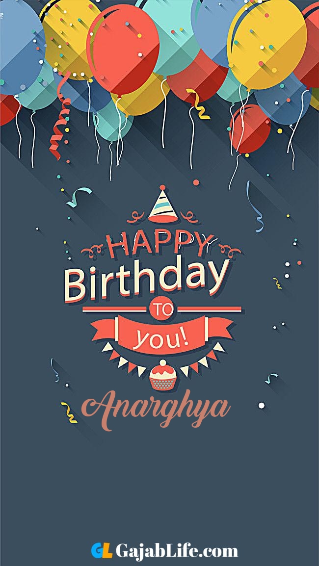 Birthday wish image with name anarghya