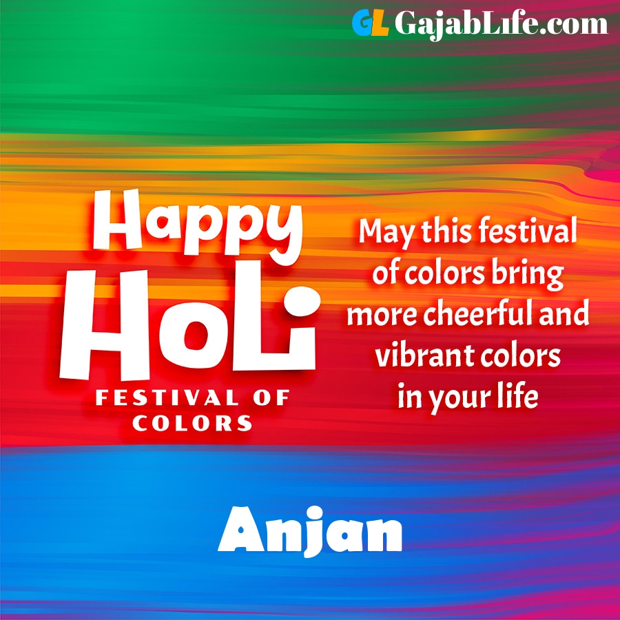 Anjan happy holi festival banner wallpaper