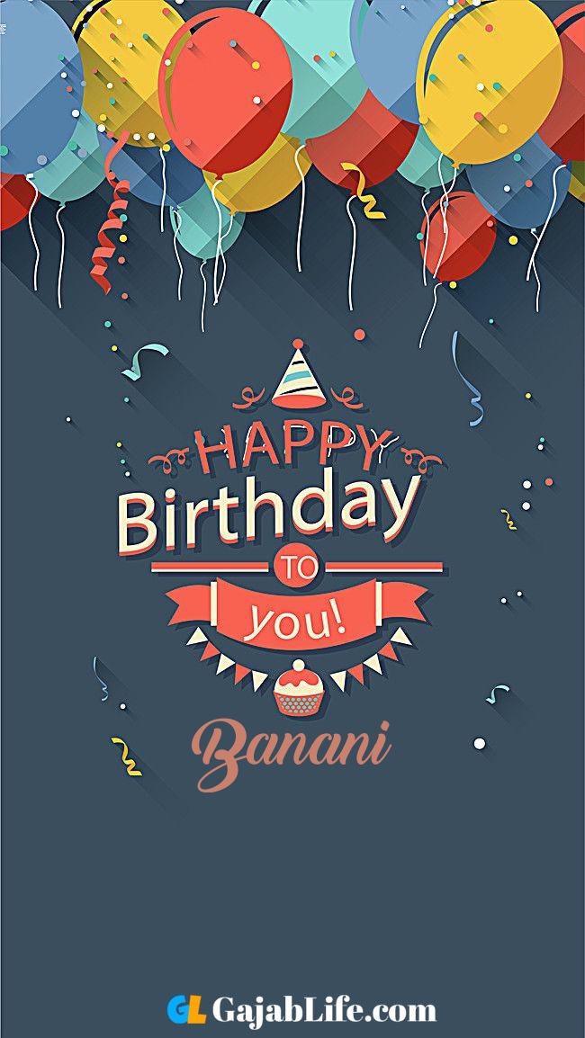 Birthday wish image with name banani