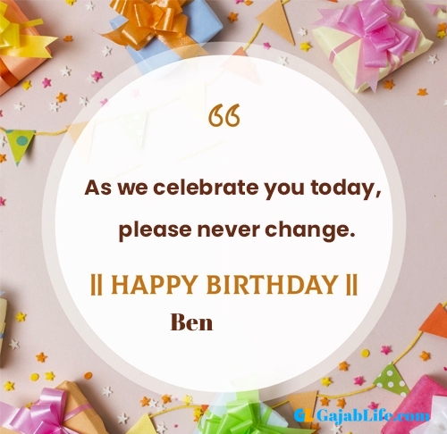Ben happy birthday free online card