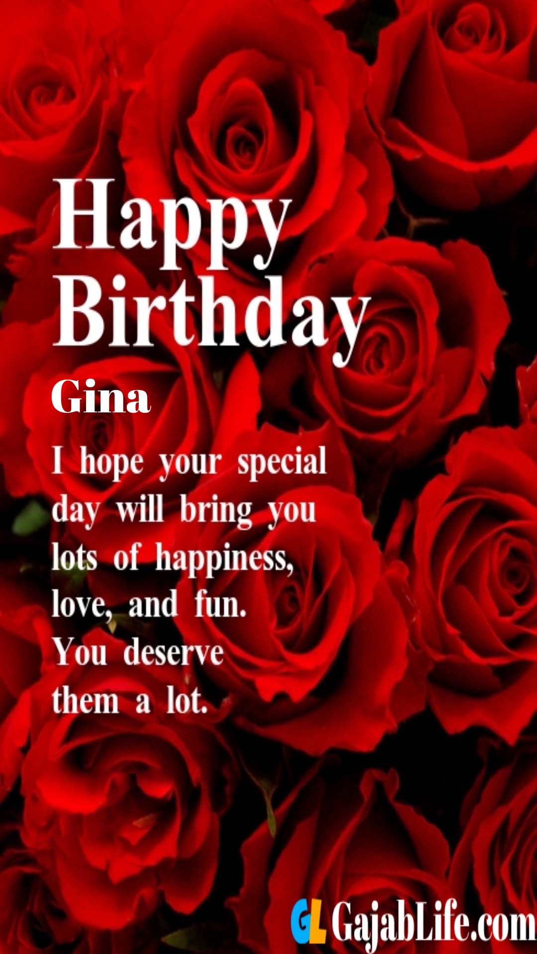 Birthday gina happy Birthday Songs