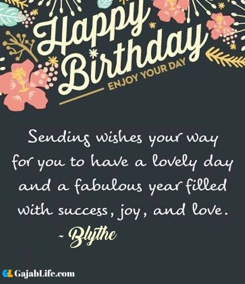 Blythe best birthday wish message for best friend, brother, sister and love