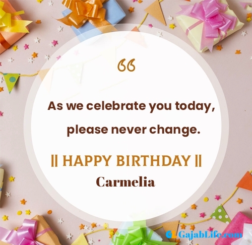 Carmelia happy birthday free online card