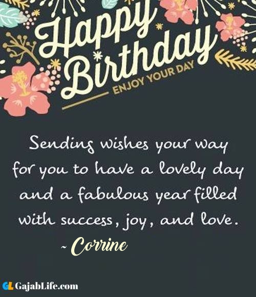 Corrine best birthday wish message for best friend, brother, sister and love
