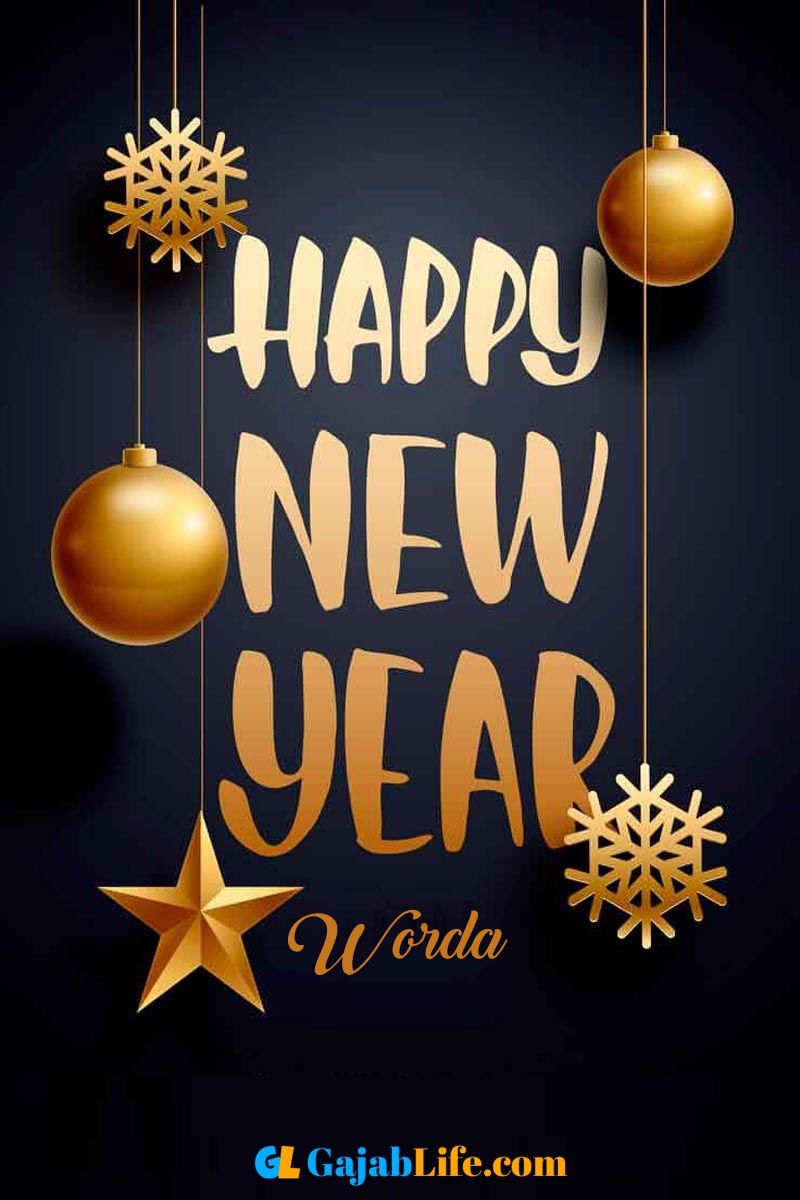 Worda create happy new year card images