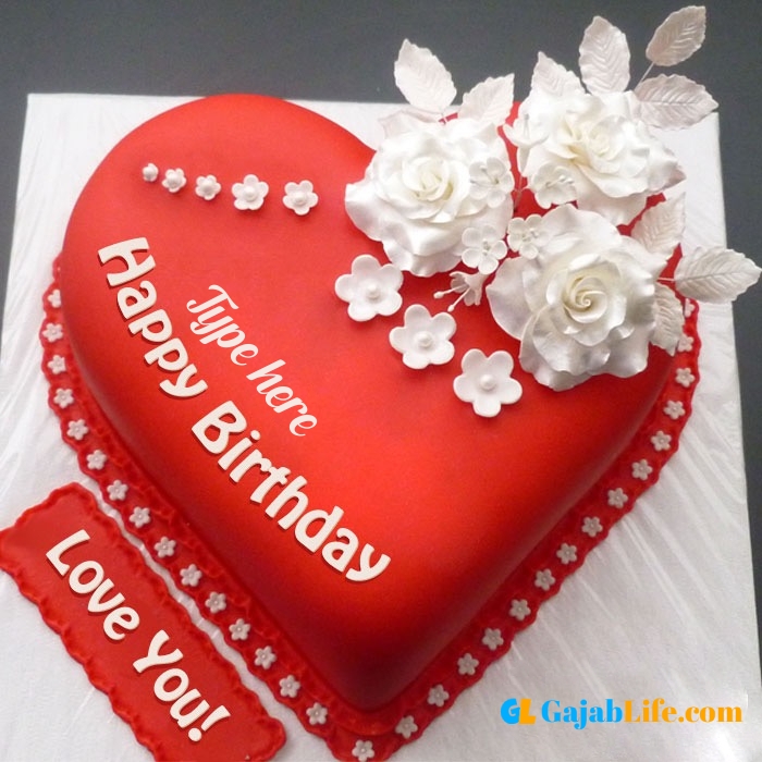 Free happy birthday love  wish image cake with name