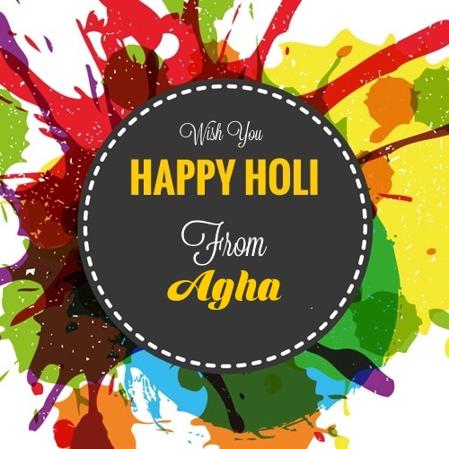 Agha happy holi images with quotes with name download