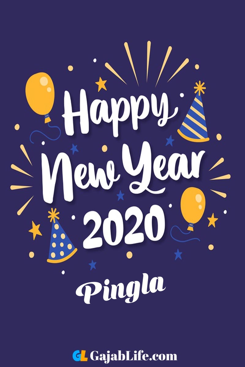 Pingla happy new year 2020 wishes card