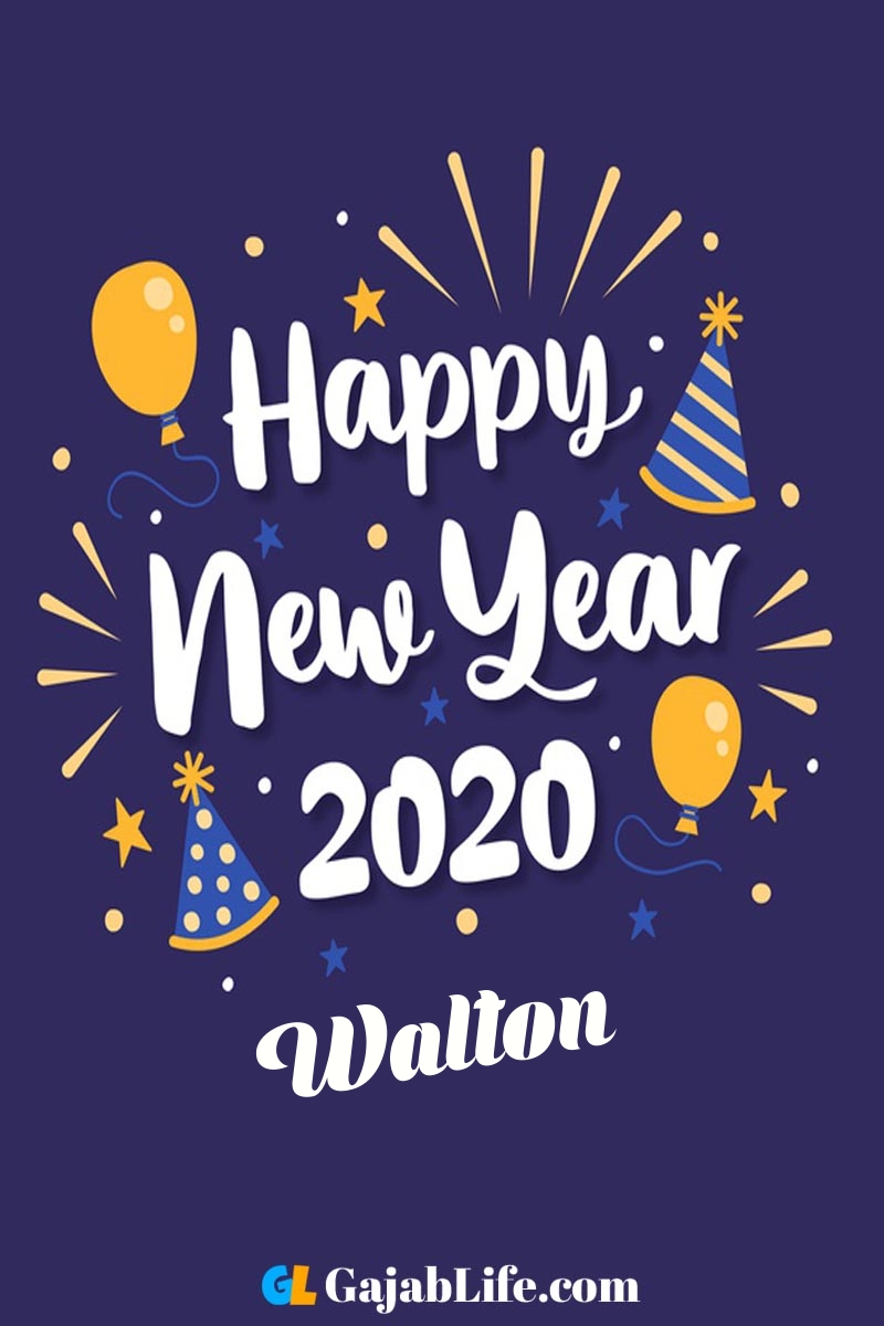Walton happy new year 2020 wishes card