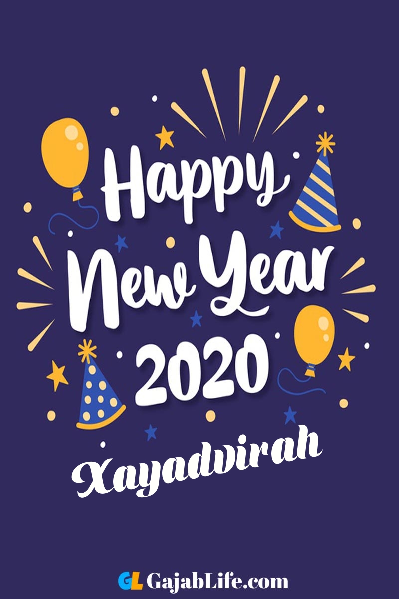 Xayadvirah happy new year 2020 wishes card