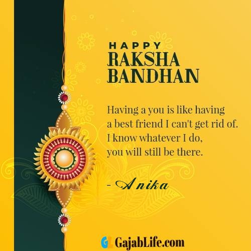 Anika happy raksha bandhan quotes for brother