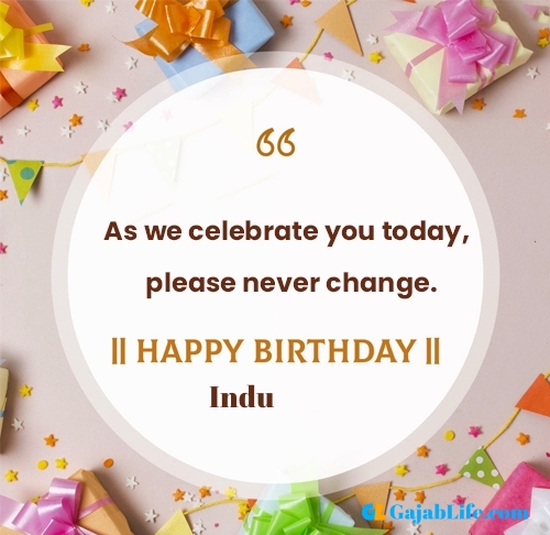 Indu happy birthday free online card