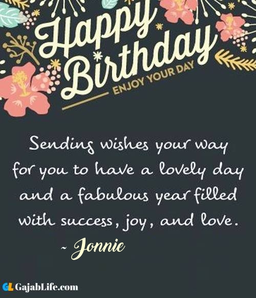 Jonnie best birthday wish message for best friend, brother, sister and love