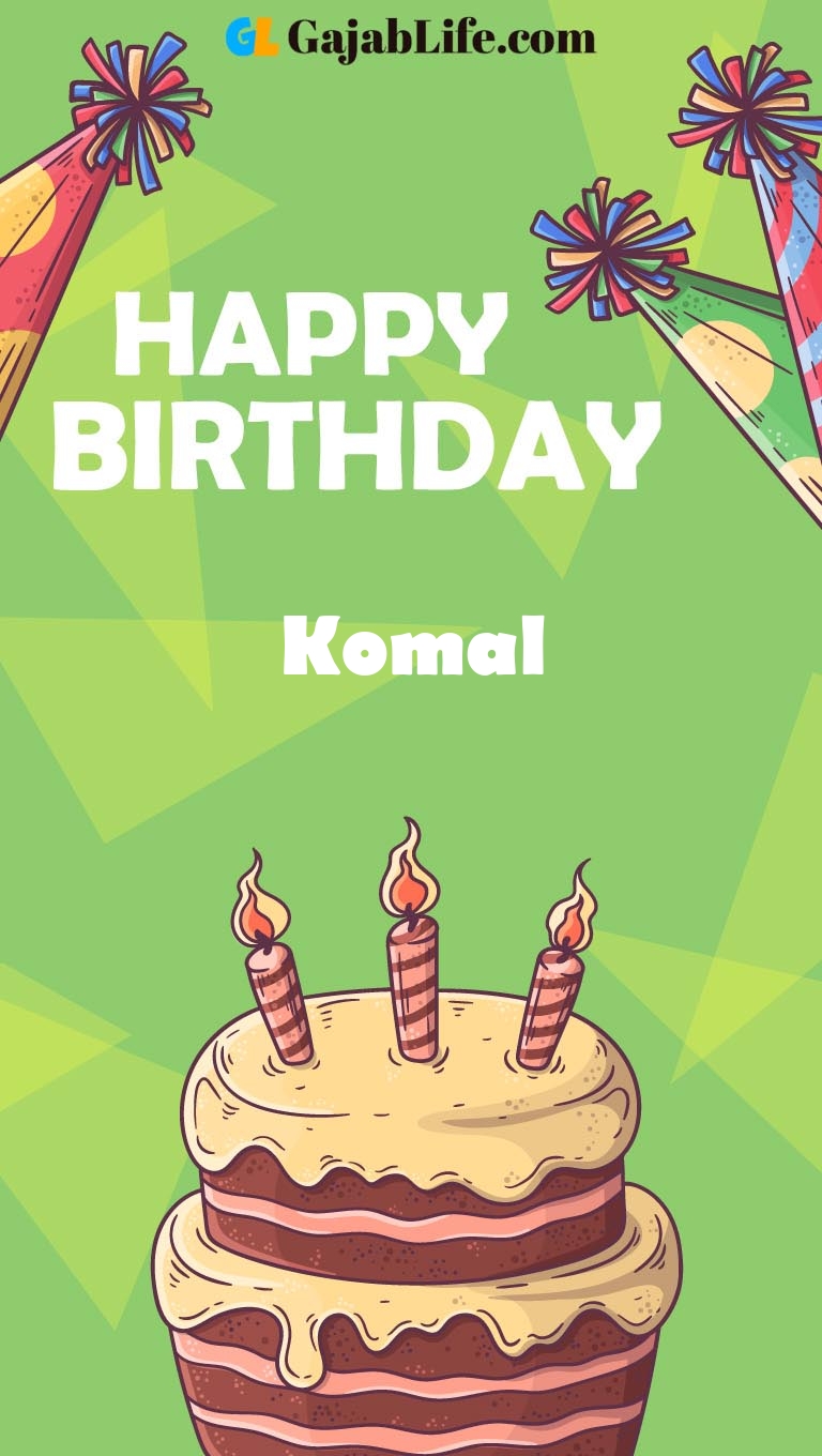 Komal Happy Birthday Cake With Name Happy Birthday Card With Name