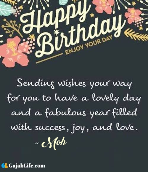 Moh best birthday wish message for best friend, brother, sister and love