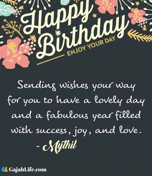 Mythil best birthday wish message for best friend, brother, sister and love