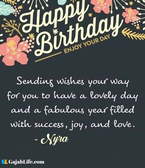 Nyra best birthday wish message for best friend, brother, sister and love
