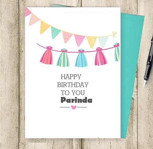 Parinda happy birthday cards for friends with name