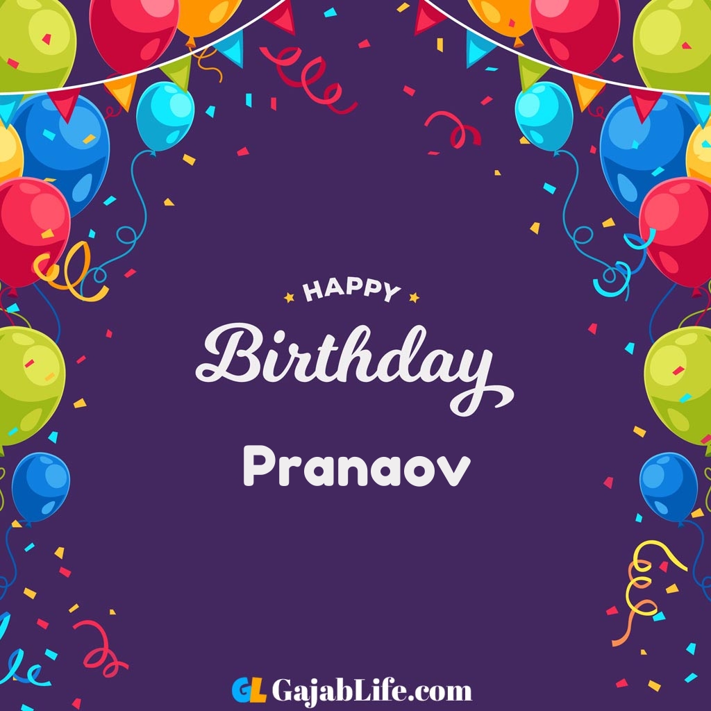 Pranaov happy birthday wishes images with name