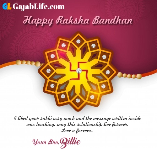 Billie rakhi wishes happy raksha bandhan quotes messages to sister brother